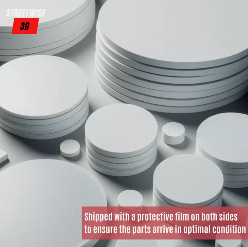 White plastic disc-laser cut acrylic circles-all sizes-Perspex-THICKNESS = 3mm
